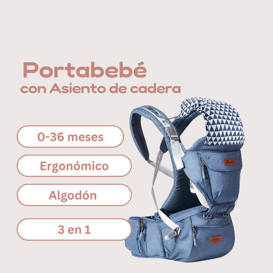 Sunveno Portabebés Ergonómico con Asiento de Cadera 3 en 1