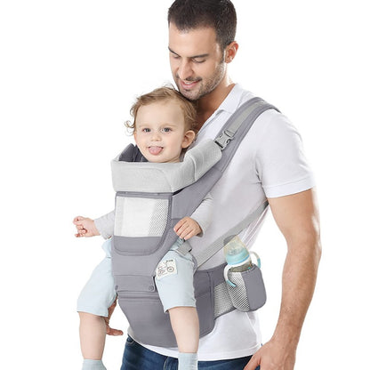 Portabebé 5 en 1 de Algodón con Asiento de Cadera