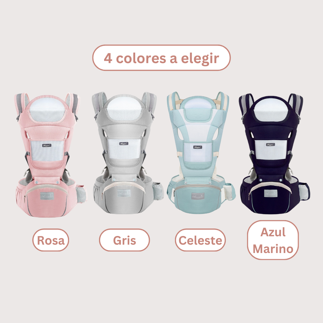 Portabebé 5 en 1 de Algodón con Asiento de Cadera