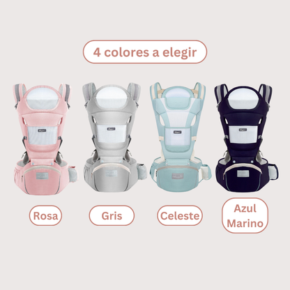 Portabebé 5 en 1 de Algodón con Asiento de Cadera