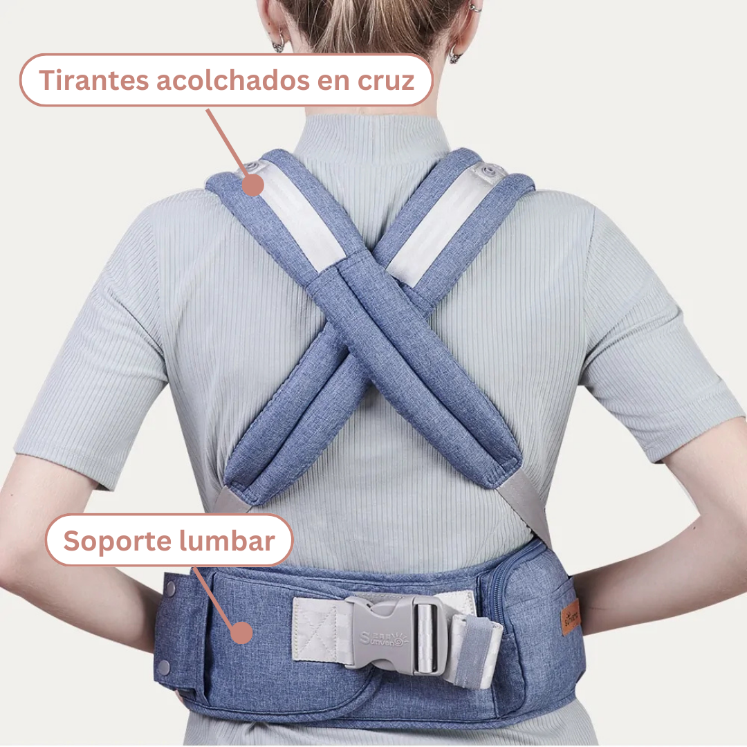 Sunveno Portabebés Ergonómico con Asiento de Cadera 3 en 1
