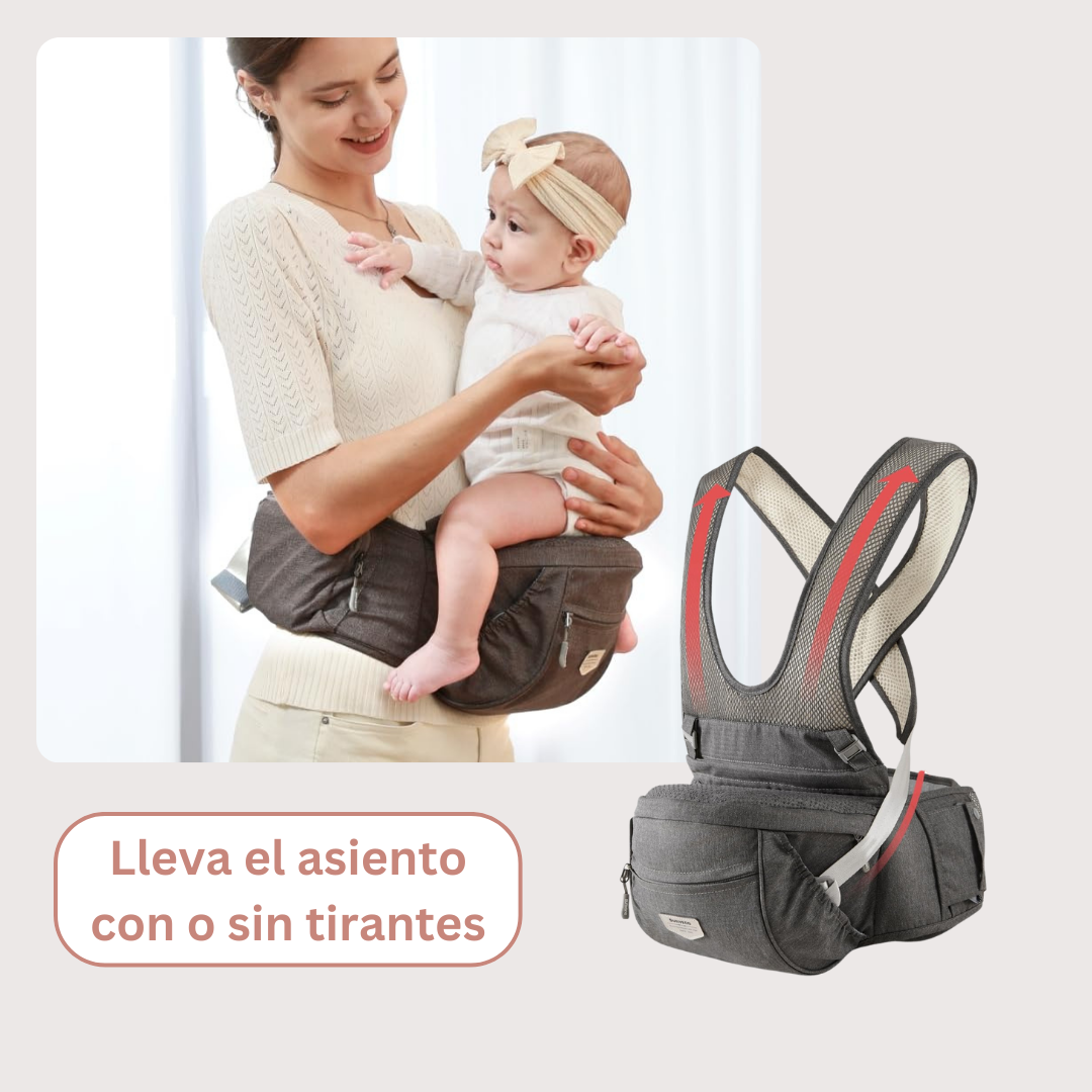 Sunveno Portabebés Ergonómico con Asiento de Cadera 3 en 1